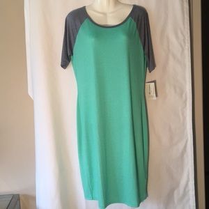 Lulalroe Julia dress baseball style BNWT SZ Large